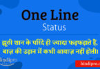 one line status in hindi