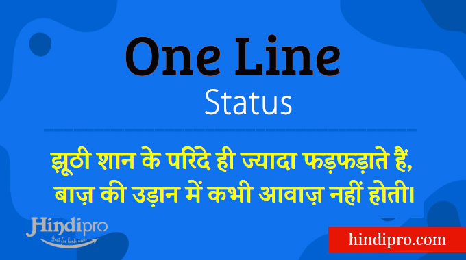 Top 30 one line status in hindi - वन लाइन स्टेटस • Hindipro
