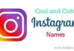 Cool and Cute Instagram Names
