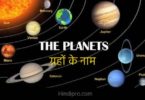 Name of planets in Hindi and English