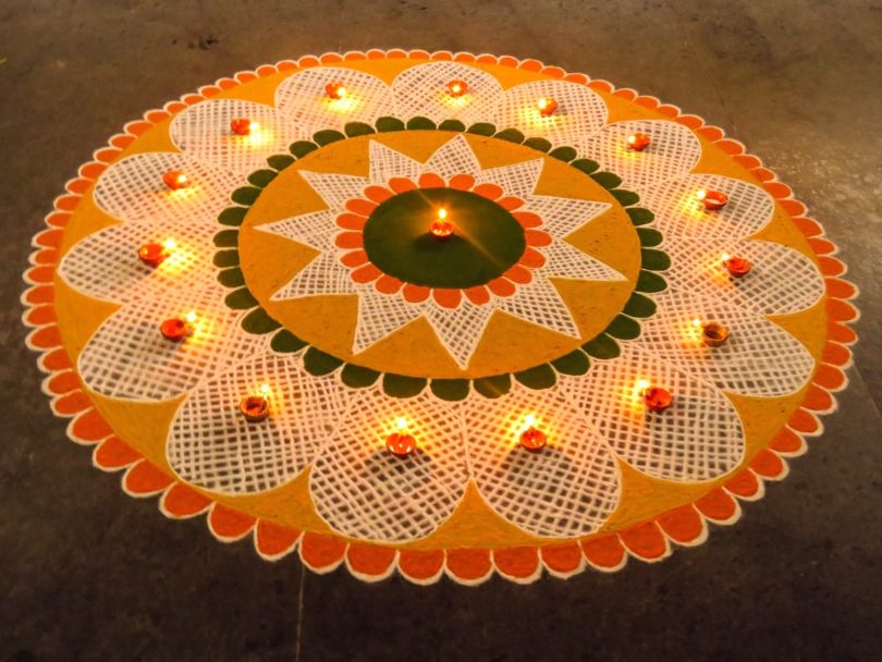Latest Rangoli Designs for Diwali 2019